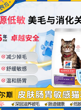 Hill's希尔思进口低敏希尔斯皮肤肠胃敏感过敏美毛猫粮