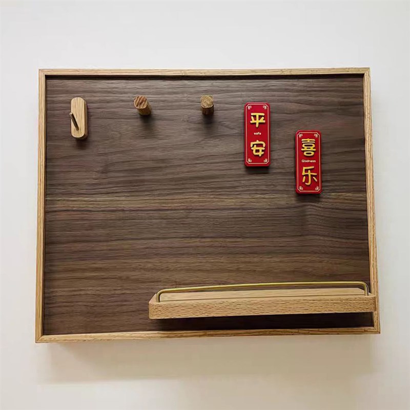 北欧实木电表遮挡箱弱电闸开关置物架配电盒多媒体箱挂Z物装饰画图片