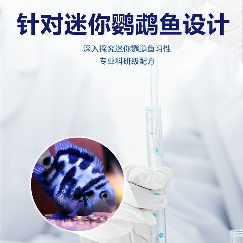 迷你鹦鹉鱼粮观赏鱼小型热带鱼饲料孔雀幼鱼开口粮上色增艳长得快