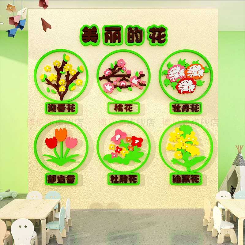 幼儿园墙面装饰环创主题成品布置材料春天季文化画室美术教室走廊