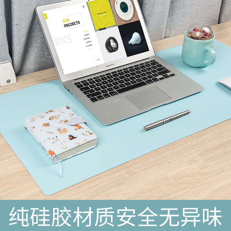 负用童硅胶书桌垫儿子护眼防滑写字垫环保家离软垫超大办公垫桌布