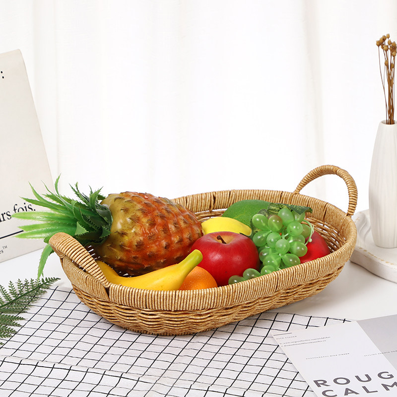 日式果盘仿藤编客厅零食筐厨房蔬菜收纳筐野餐篮面篮家用水果篮,收纳整理,其他收纳篮,淘宝优惠券,粉丝福利购,淘宝优惠卷