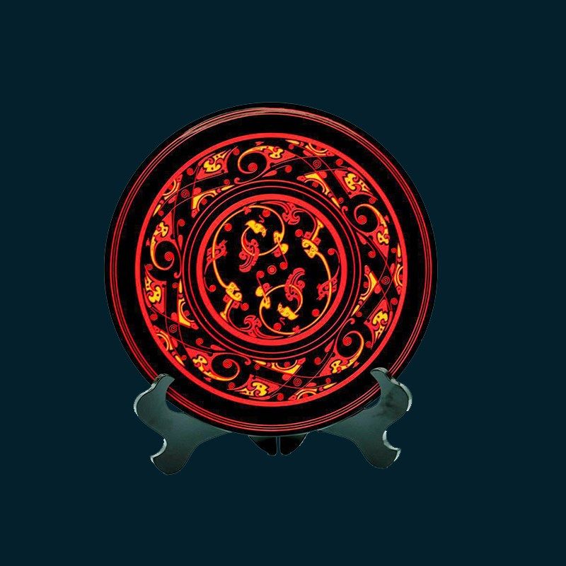 【曾楚漆器】彩绘龙凤纹漆盘中国漆器高档手定制仿古随州,特色手工艺,漆器,淘宝优惠券,粉丝福利购,淘宝优惠卷