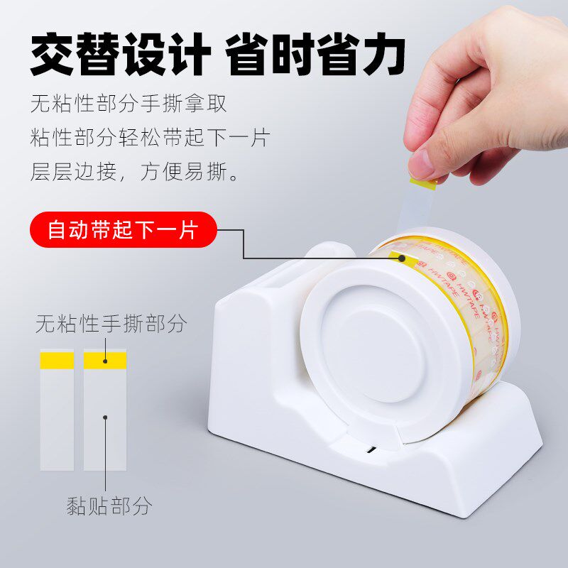 【整箱100卷】易撕贴封口贴包装咖啡杯奶茶店饮料品防漏打包点断