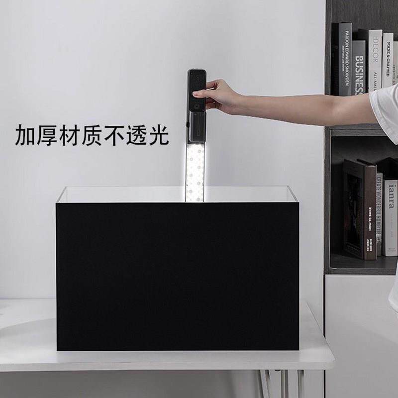 鱼缸背景贴纸黑色不透光