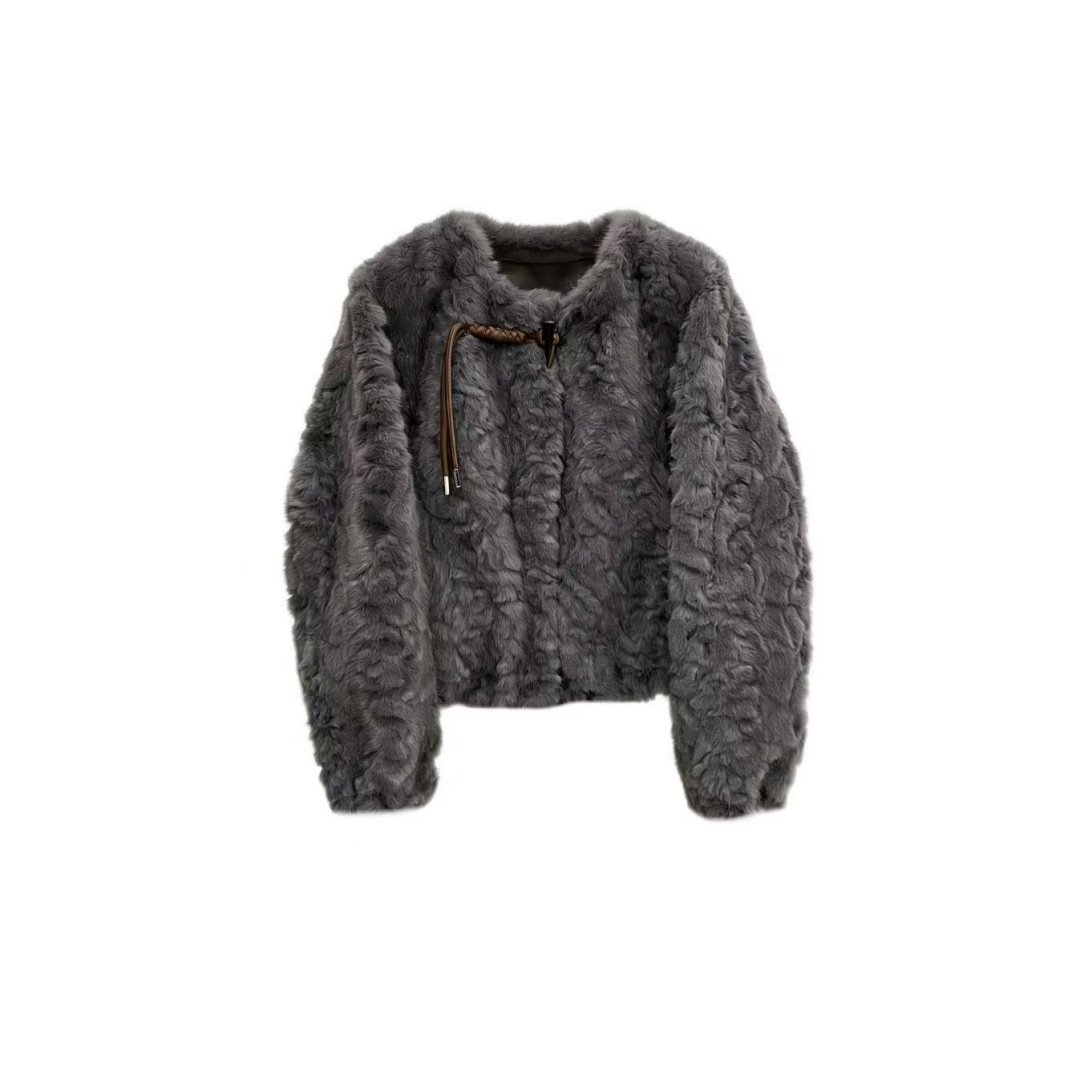 初晓2026年冬季款短款毛毛女士外套保暖百搭 米色 灰色 咖色25628,女装/女士精品,短外套,淘宝优惠券,粉丝福利购,淘宝优惠卷