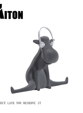 现创意植绒音艺狗动物摆件雕塑乐术品样童间儿板房客厅软装