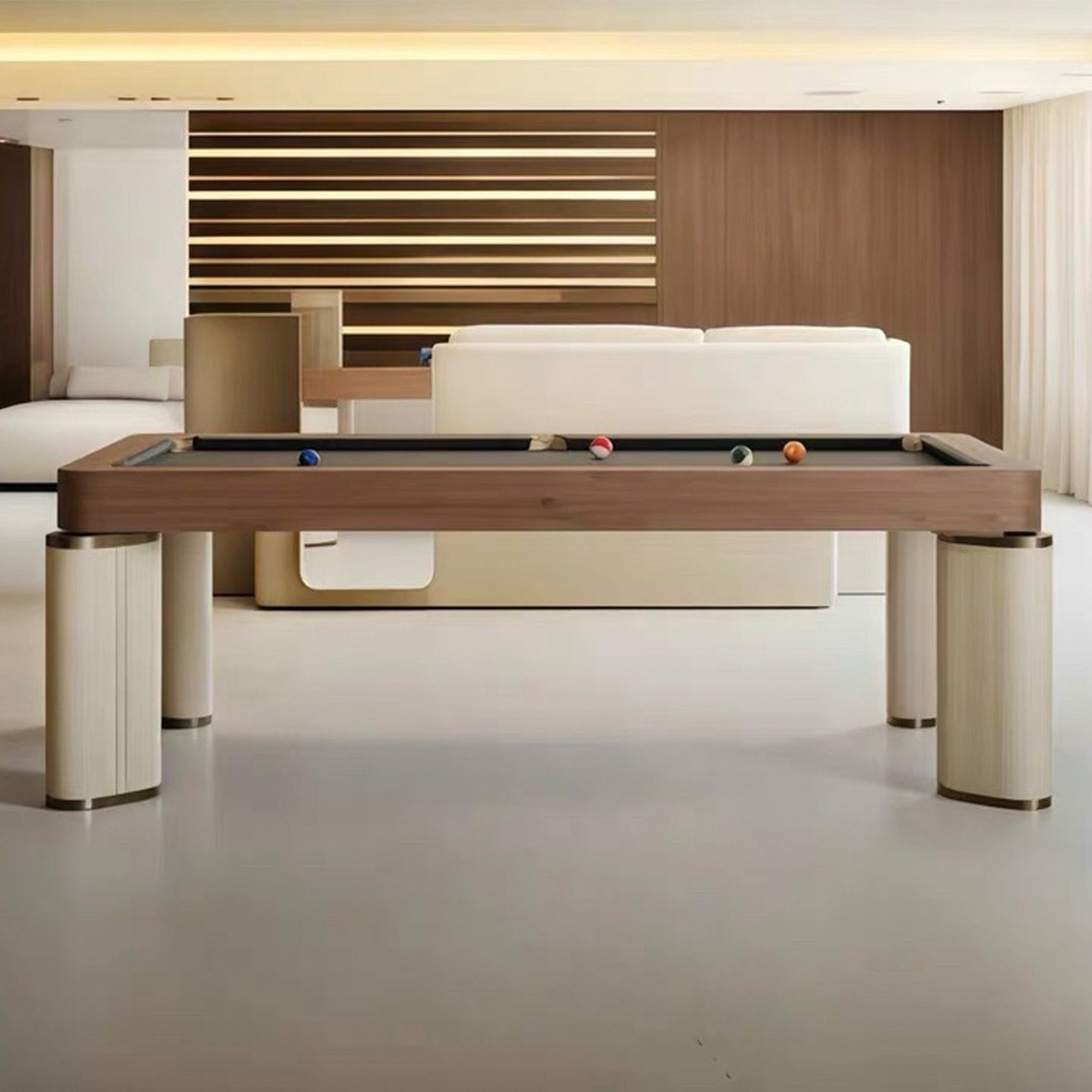 意式台球桌家用商用高端实木标准台球桌别墅设计师款餐桌一体两用