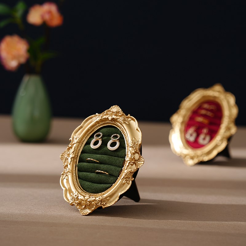 首饰展示架复古相框戒指盘饰品珠宝店铺陈列收纳拍摄道具家用摆件