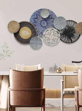 美式铁艺复古壁挂客厅沙发背景墙面装饰玄关创意墙饰民宿软装挂饰