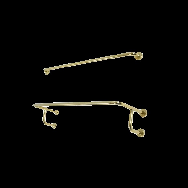 服装店展示架银色壁挂式陈列侧挂服装货架不锈钢上墙挂衣架置物架