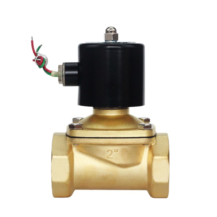 黄铜常闭电磁阀水阀电磁控制阀220V2分4分6分1寸2寸进水阀24V气阀