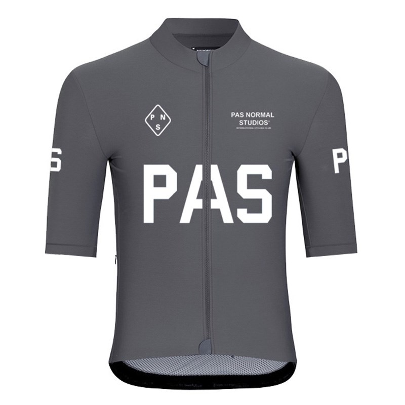 PAS 2024深灰色防晒型骑行短袖上衣竞技版自行车公路车骑行服男女