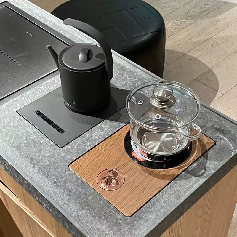 新中式实木茶桌轻奢现代高级感2025新款高端黑胡桃木茶台会客接待