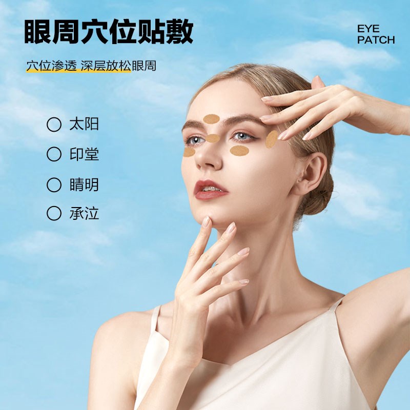 润目贴叶黄素天然草本眼贴冷敷护眼贴清凉润浩眼贴存同款2025新款