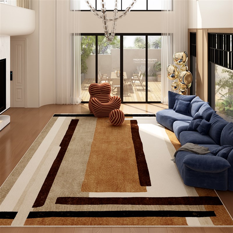 中古风地毯客厅秋冬美拉德房间地垫免打理防水卧室床边毯沙发茶几