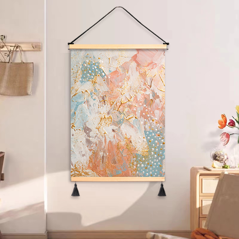 简约现代客厅装饰画玄关画餐厅卧室床头走廊布艺挂画定制图片