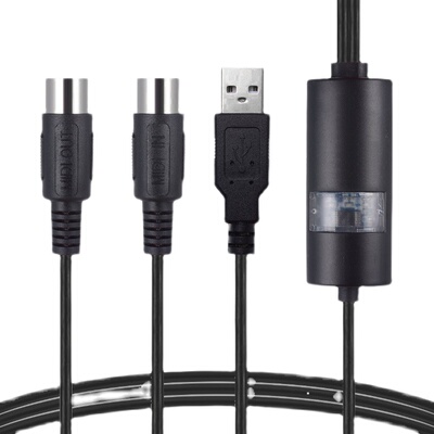 电脑USB MIDI线 midi cable 键盘音频电钢琴电子鼓音乐编辑连接线