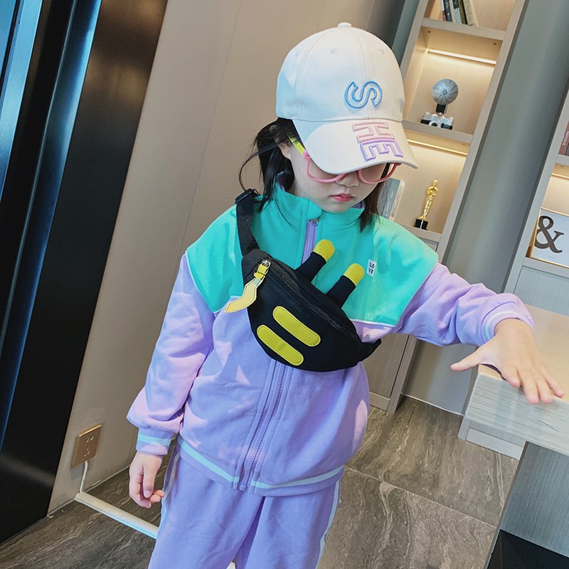 儿童小背包潮洋气腰包韩版斜挎包男女童可爱时尚胸包亲子宝宝包包