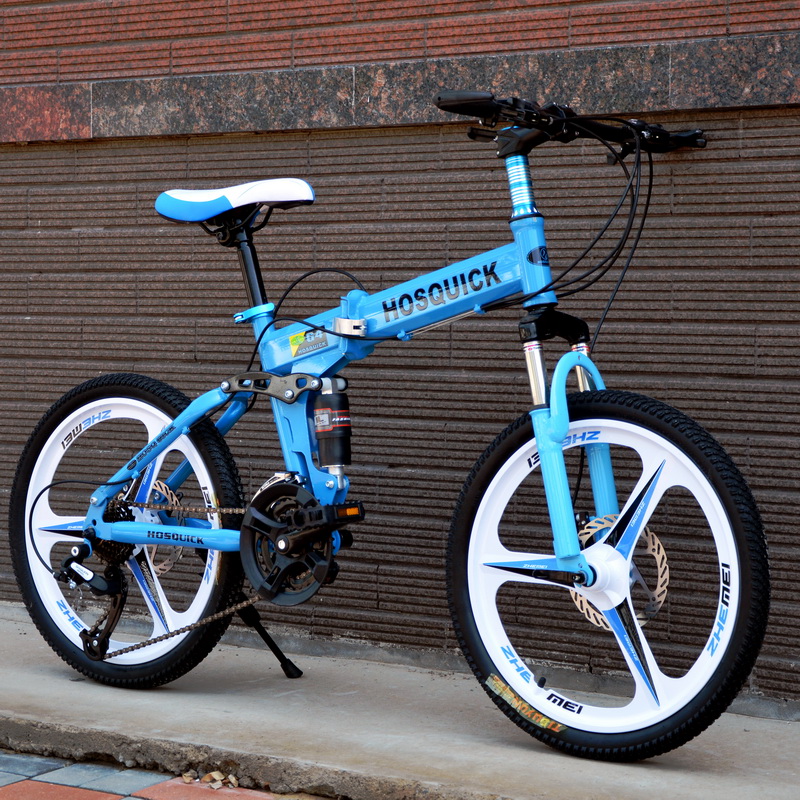 20寸变速儿童男女式上班骑一体轮减震碟刹越野折叠轻便山地自行车