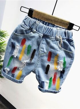 童装男童牛仔短裤夏款五分裤2020新款中小童薄款儿童柔软中裤子潮