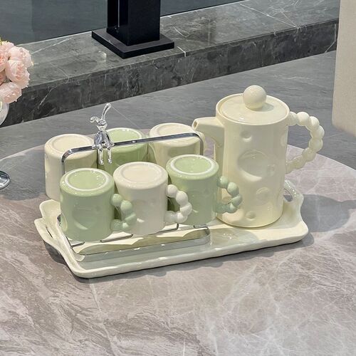 新2023新款陶瓷水杯家用套装客厅茶具杯子茶杯高级感轻奢奶油风礼