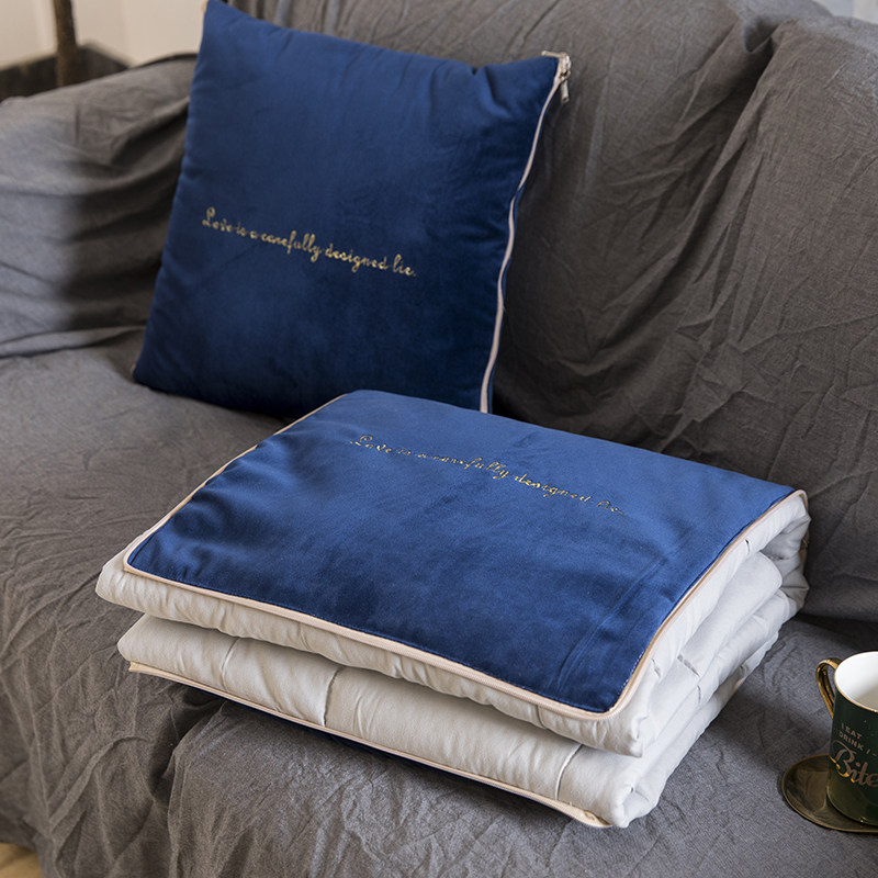 纯色意大利轻奢午休毯抱枕被子两用汽车靠枕沙发车用被,居家布艺,抱枕被,淘宝优惠券,粉丝福利购,淘宝优惠卷