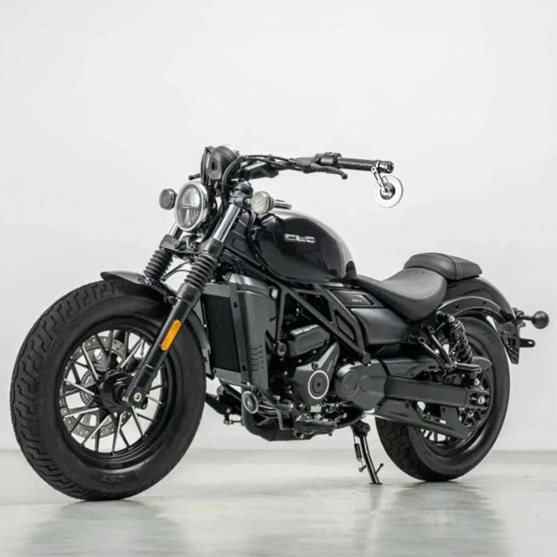 适用春风改装摩托复古手把镜铝合金后视镜反光镜