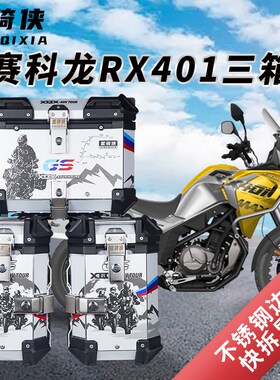 适用边申赛R龙科X401三箱摩托车边箱宗架铝合金后备箱尾箱