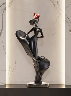 入户玄关抽象人物艺术摆件客厅电视柜现创意壁龛雕塑装饰