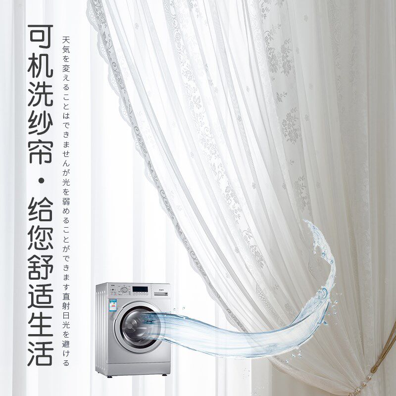 蕾丝纱帘窗台纱客色卧室纱幔梦幻帘飘阳2021年新款窗纱白厅纱窗帘