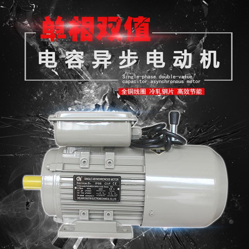 宝银电机YLEJ单相刹车电动机0.18W-2.2W铜芯卧式刹车电机