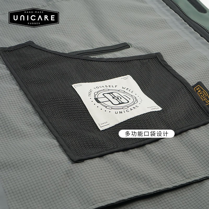 UNICARE机能复古冲锋衣防风外套男女夹克 防水雨衣时尚户外雨披潮