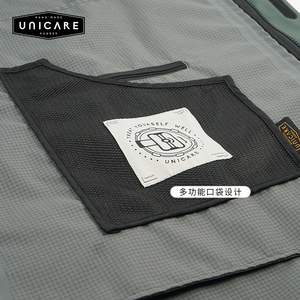 UNICARE机能复古冲锋衣防风外套男女夹克 防水雨衣时尚户外雨披潮