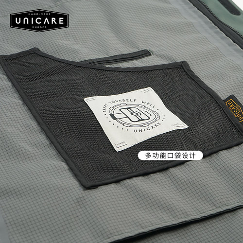 UNICARE机能复古冲锋衣防风外套男女夹克 防水雨衣时尚户外雨披潮