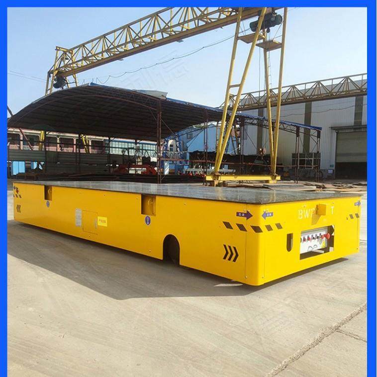 无轨地平车50吨100吨工业货物搬运电动托盘搬运车工业轨道地平车