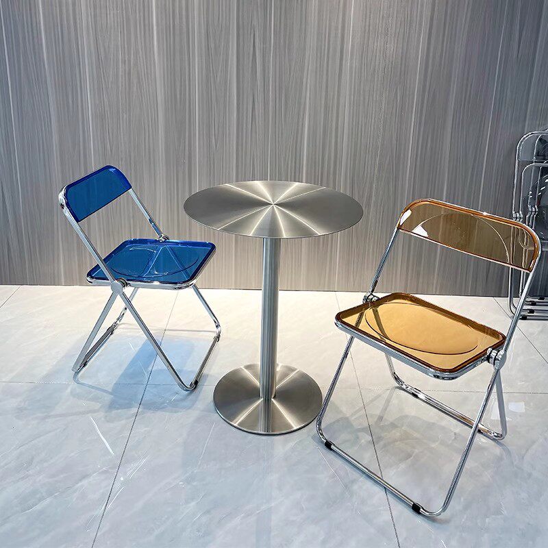 工业风咖啡厅餐椅不锈钢圆桌岛台吧台椅高脚凳户外餐桌靠背椅组合,住宅家具,不锈钢/PVC餐桌,淘宝优惠券,粉丝福利购,淘宝优惠卷