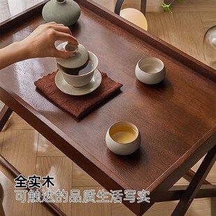 折叠桌椅实木三件套家用阳台休闲庭院喝茶小桌子户外便携咖啡方桌