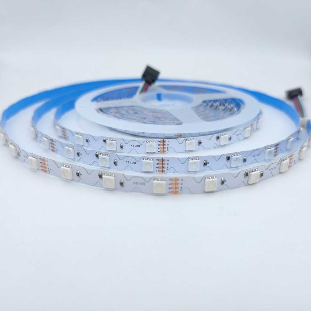 s型灯带 5050rgb七彩led条自粘可折叠氛围灯条高亮度