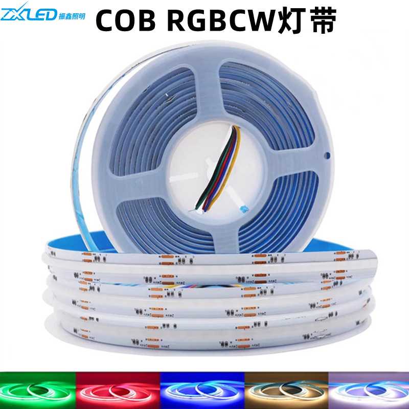 24v低压高亮840灯无暗区rgbcw灯带自粘柔性cct氛围led七彩软灯条
