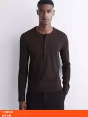 C*S Men's Slim Fit Cotton Blend Long Sleeve Henley T-Shirt, New Arrival Spring 2026, 1333150002