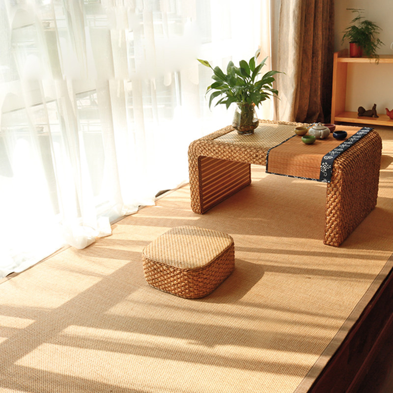 日式织客厅卧室地毯飘窗垫四季榻榻米地垫瑜伽防滑垫地毯定制