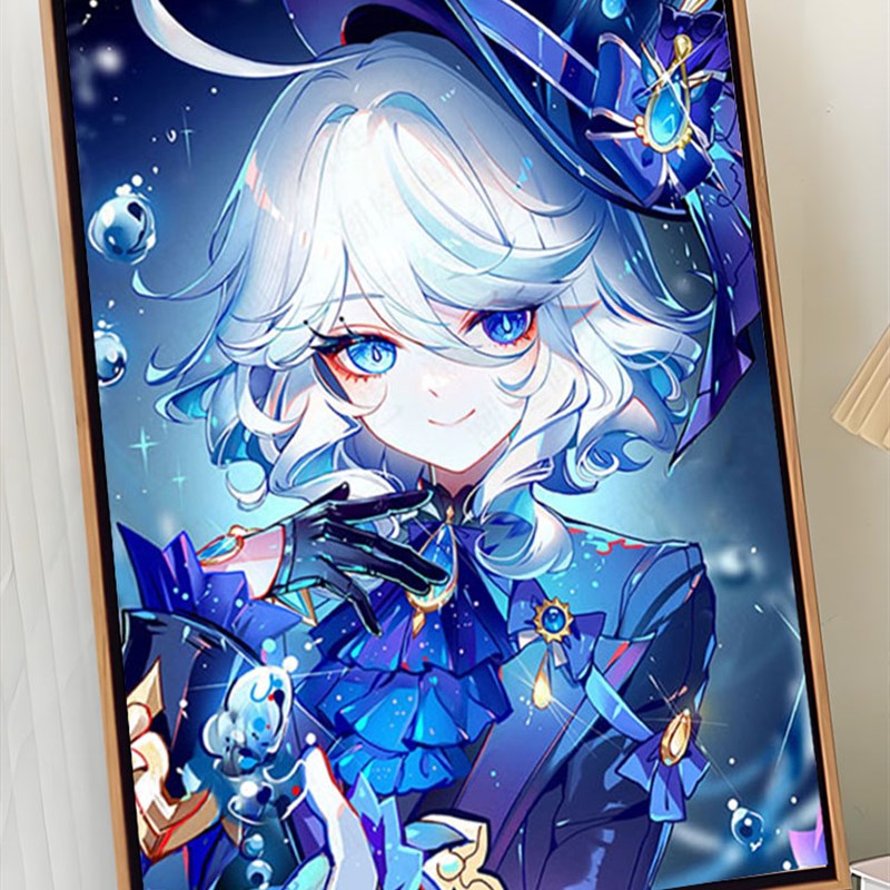 芙宁娜水神数字油画Y手工绘填充涂色装饰画