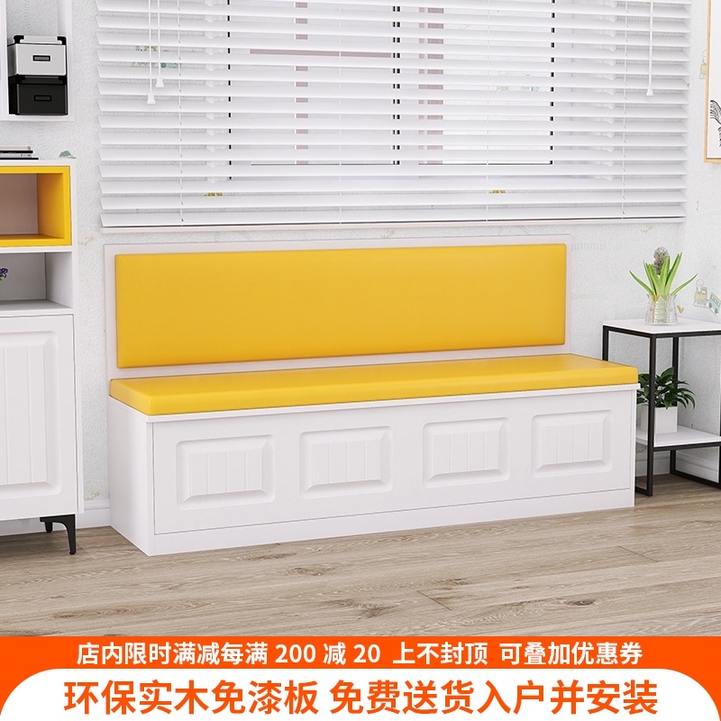 定制卡座沙发储物柜软靠背小户型家用餐厅转角型实木卡座餐椅