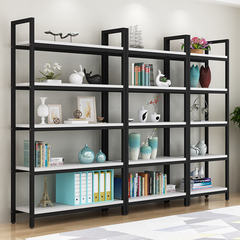 简易货架铁用多层置家架书架物艺落地式超市便利店展示架陈列架子