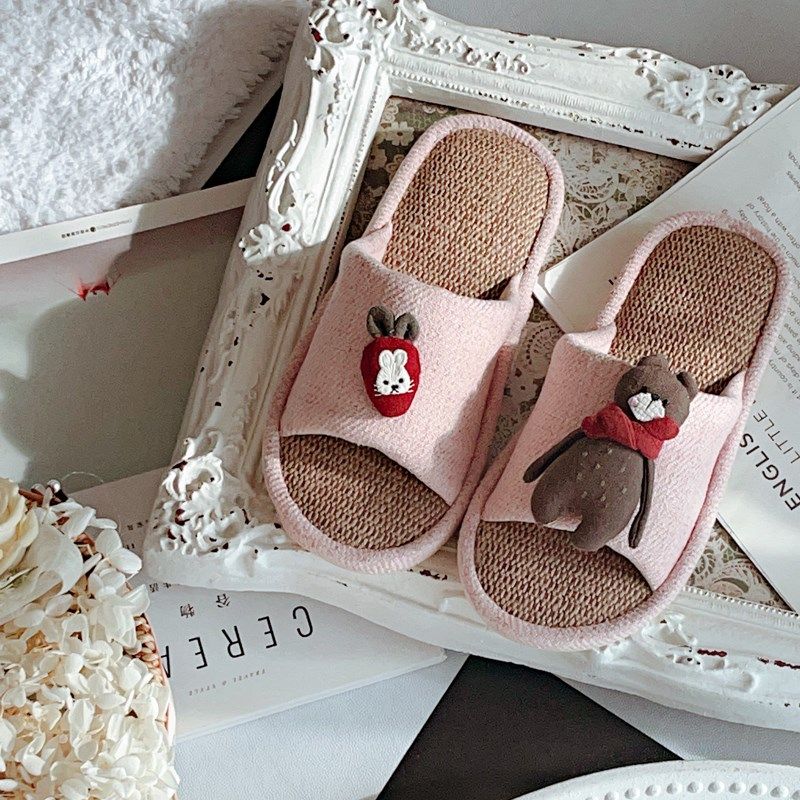 法式复古田园夏季亚麻拖鞋女春秋室内家用防滑透气情侣居家凉拖男,居家布艺,居家亚麻拖鞋,淘宝优惠券,粉丝福利购,淘宝优惠卷