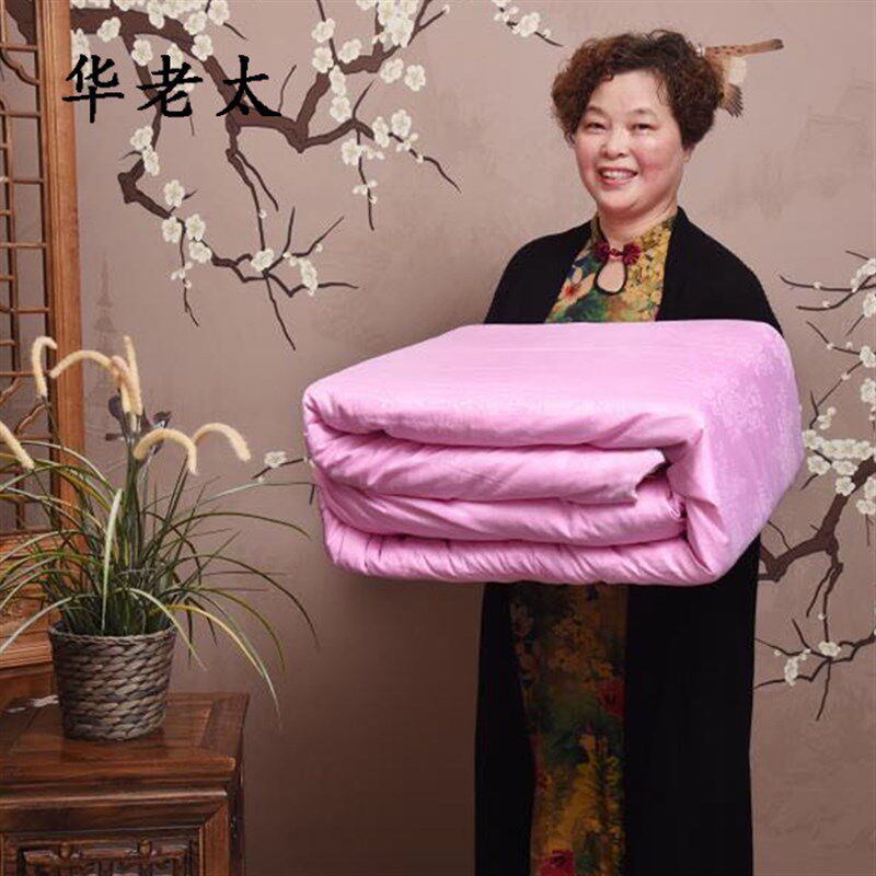 桐乡洲泉0%纯手工双宫桑蚕长丝儿童春秋夏凉冬被子母被芯定做