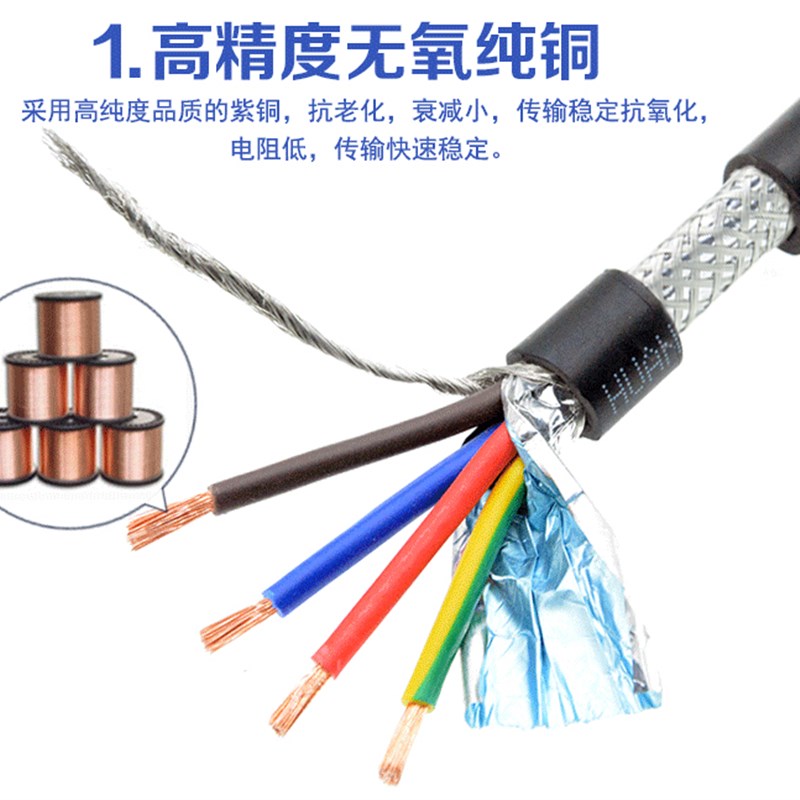 国标屏蔽线 RVV芯芯芯5芯0. 0. 0.5 0.  线 信号线