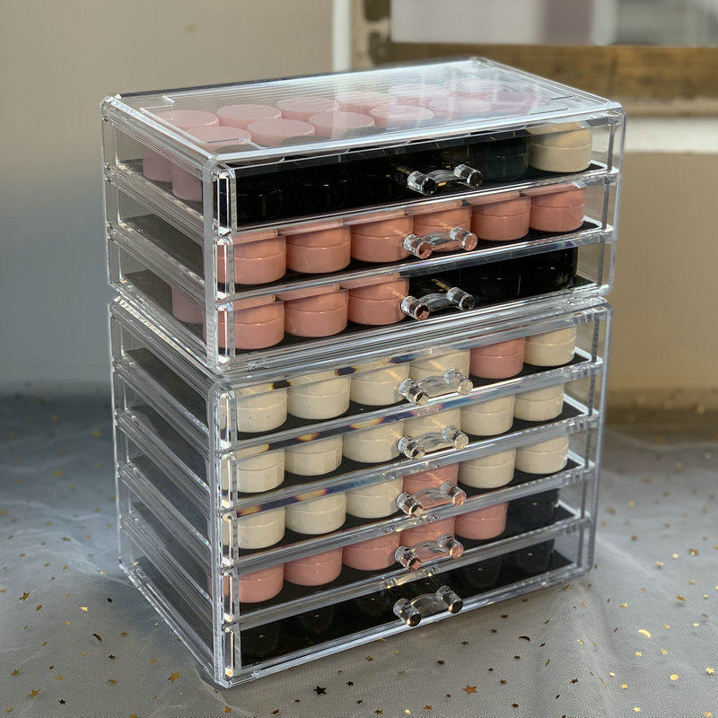 亚克力饰品收纳盒胶品收纳整理箱多层日式工具盒,收纳整理,桌面收纳盒,淘宝优惠券,粉丝福利购,淘宝优惠卷