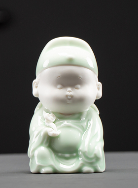 久造陶瓷文昌帝君摆设文曲星书房书桌桌面镇纸小摆件